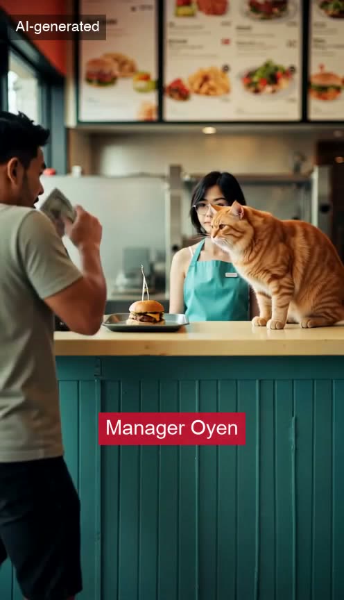Let Me Get My Manager, an example scene, AI video